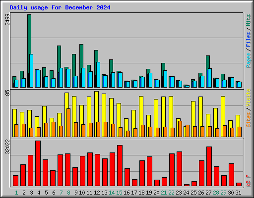 Daily usage for December 2024