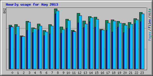 Hourly usage for May 2013