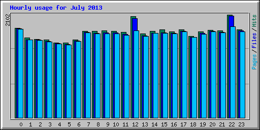 Hourly usage for July 2013