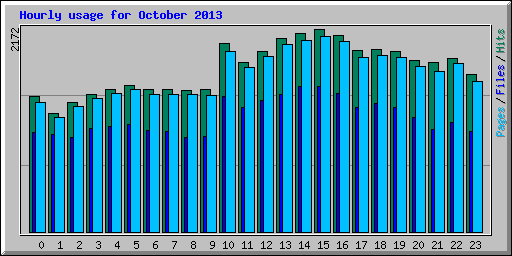 Hourly usage for October 2013