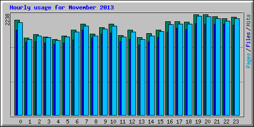 Hourly usage for November 2013