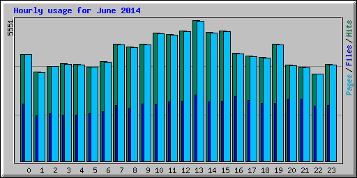 Hourly usage for June 2014