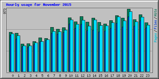 Hourly usage for November 2015
