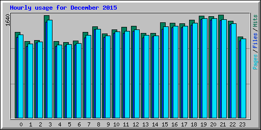 Hourly usage for December 2015