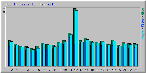 Hourly usage for May 2016