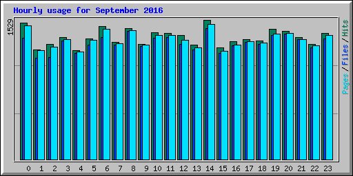 Hourly usage for September 2016