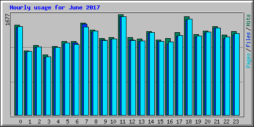 Hourly usage for June 2017