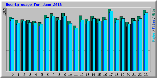 Hourly usage for June 2018