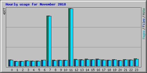 Hourly usage for November 2018