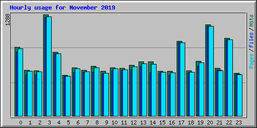 Hourly usage for November 2019