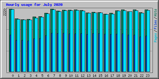 Hourly usage for July 2020