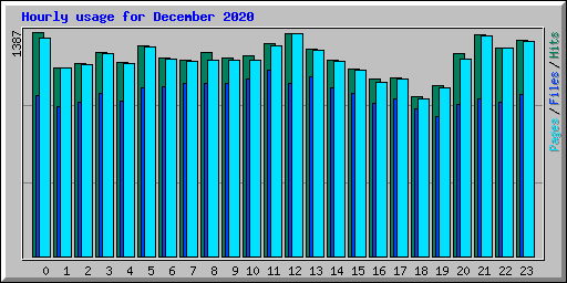 Hourly usage for December 2020