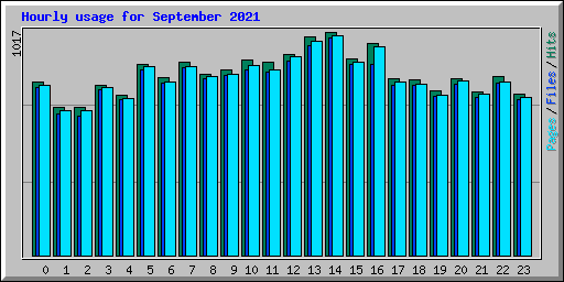 Hourly usage for September 2021