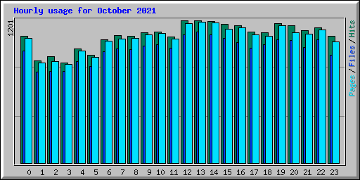 Hourly usage for October 2021