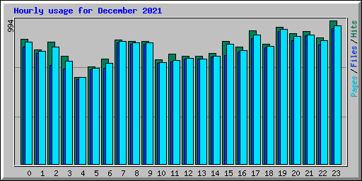 Hourly usage for December 2021