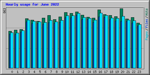 Hourly usage for June 2022