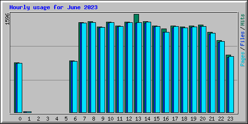 Hourly usage for June 2023