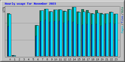 Hourly usage for November 2023