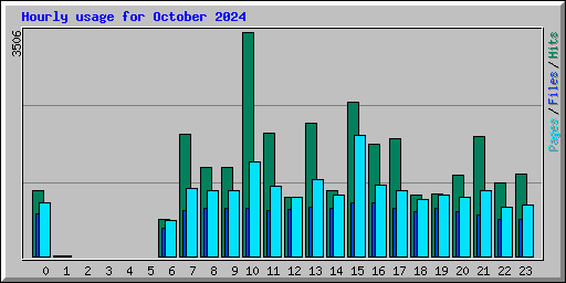 Hourly usage for October 2024