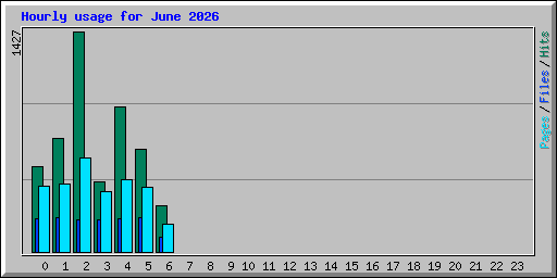Hourly usage for June 2026
